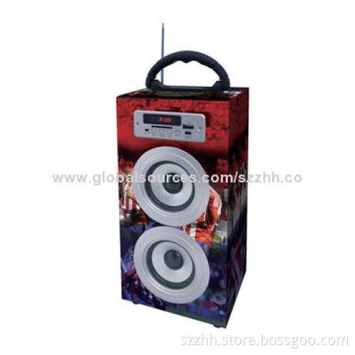 Stereo Bluetooth Speaker, Wooden Material, Can Make Various Customized Designs, Supports SD/USB
